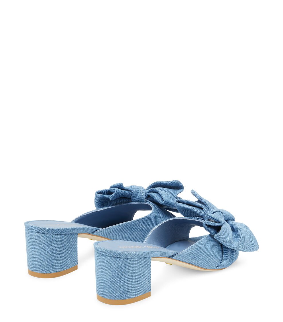 Stuart Weitzman LOVEKNOT 50 BLOCK SLIDE En LAVADO De Mujer | Stuart Weitzman®