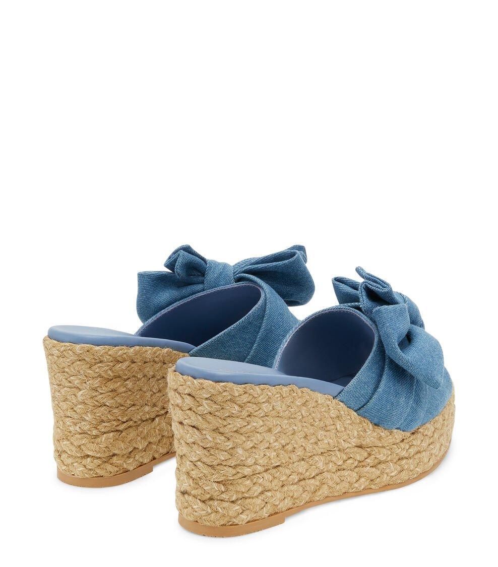 Stuart Weitzman LOVEKNOT ESPADRILLE WEDGE SLIDE En LIGHT De Mujer | Stuart Weitzman®