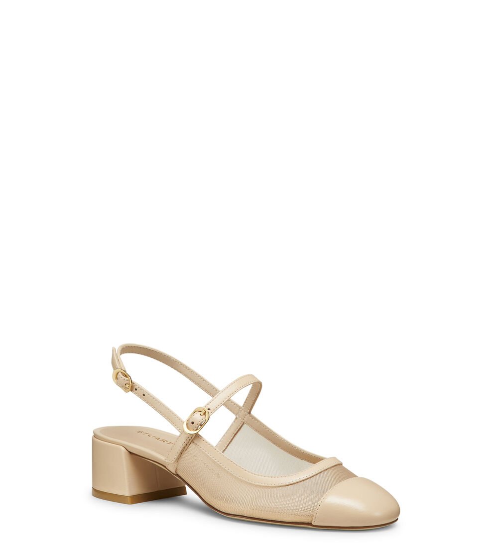 Stuart Weitzman MAEVE MARY JANE SLINGBACK En BEIGE/BARELY BEIGE De Mujer | Stuart Weitzman®