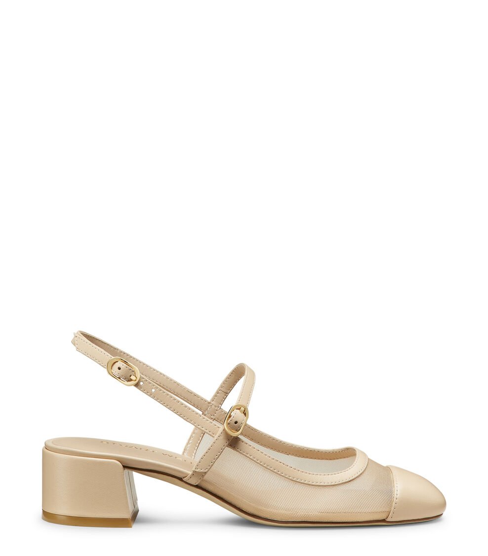 Stuart Weitzman MAEVE MARY JANE SLINGBACK en BEIGE/BARELY BEIGE de Mujer | Stuart Weitzman®