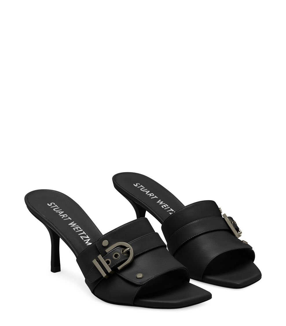 Stuart Weitzman MAVERICK 75 SLIDE En NEGRO De Mujer | Stuart Weitzman®