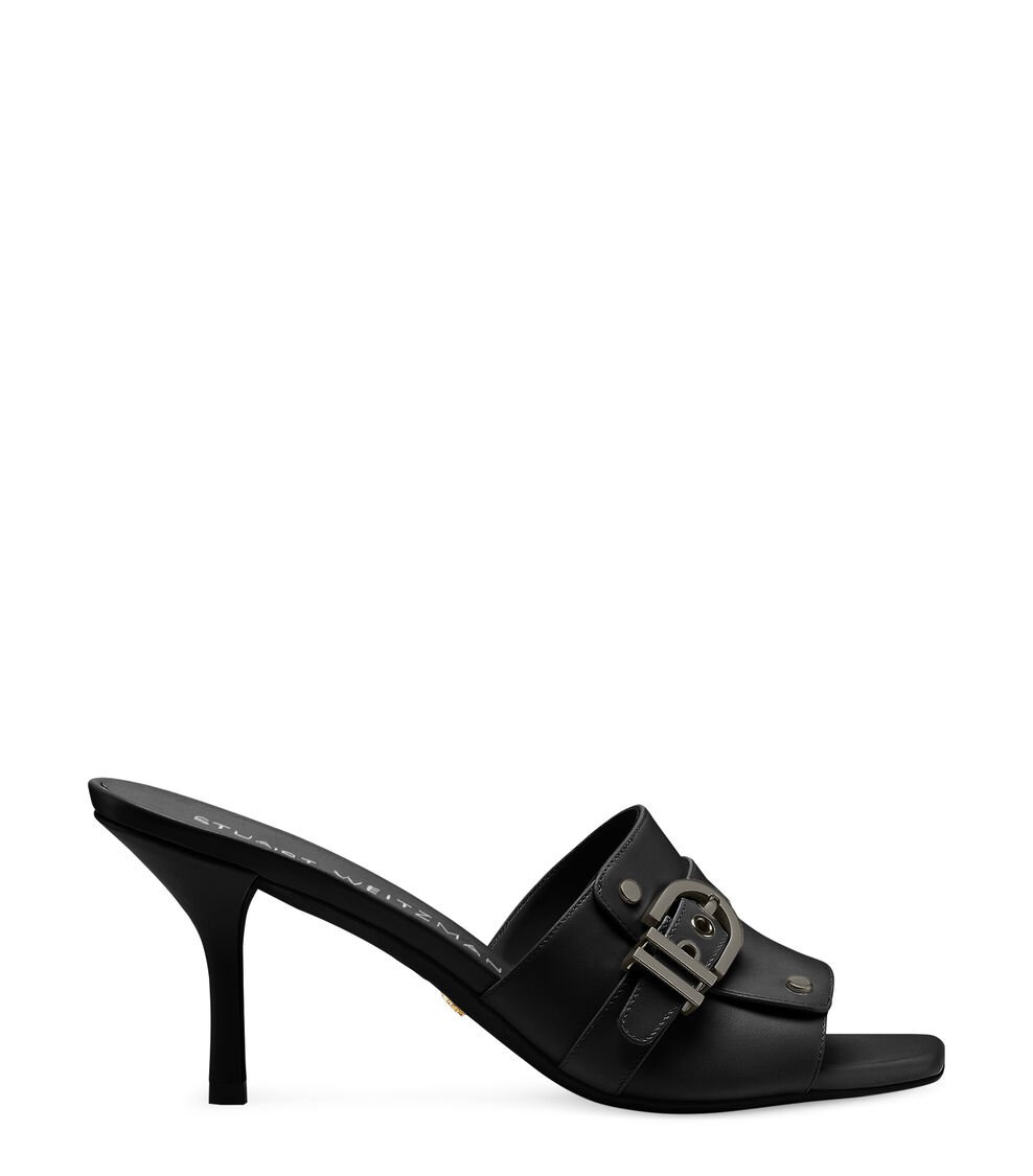 Stuart Weitzman MAVERICK 75 SLIDE en NEGRO de Mujer | Stuart Weitzman®