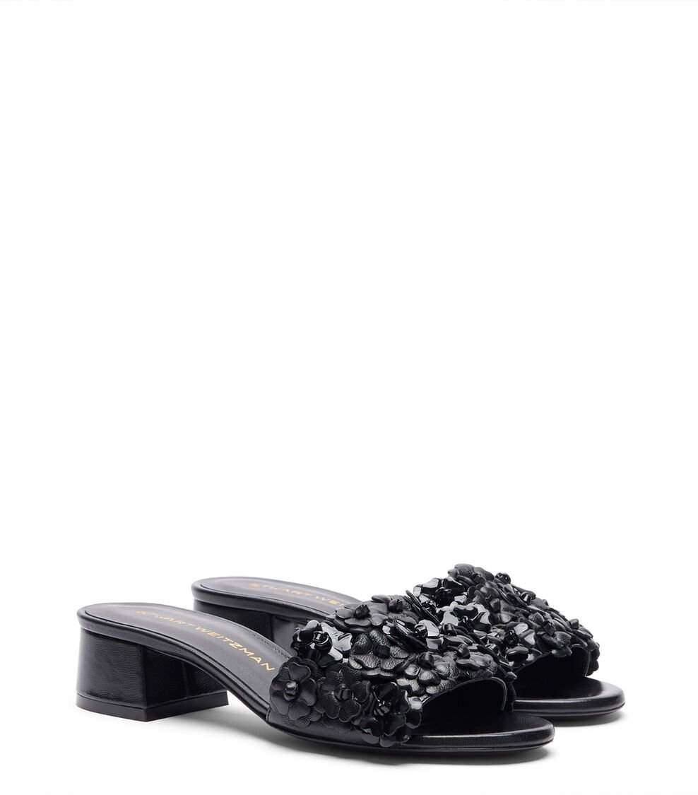 Stuart Weitzman MEADOW 35 SLIDE En NEGRO De Mujer | Stuart Weitzman®