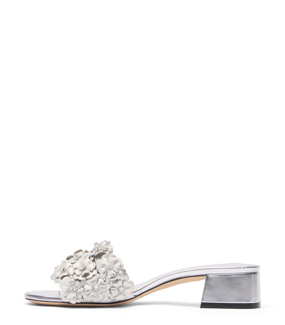 Stuart Weitzman MEADOW 35 SLIDE En PLATA De Mujer | Stuart Weitzman®