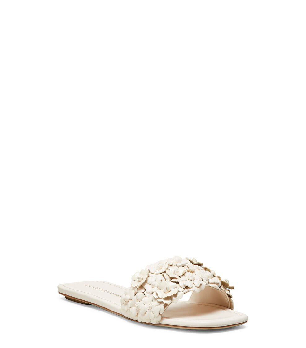 Stuart Weitzman MEADOW FLAT SLIDE En SEASHELL De Mujer | Stuart Weitzman®