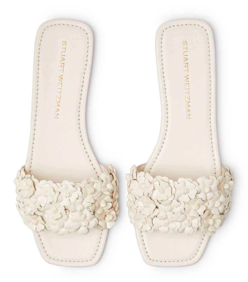 Stuart Weitzman MEADOW FLAT SLIDE En SEASHELL De Mujer | Stuart Weitzman®