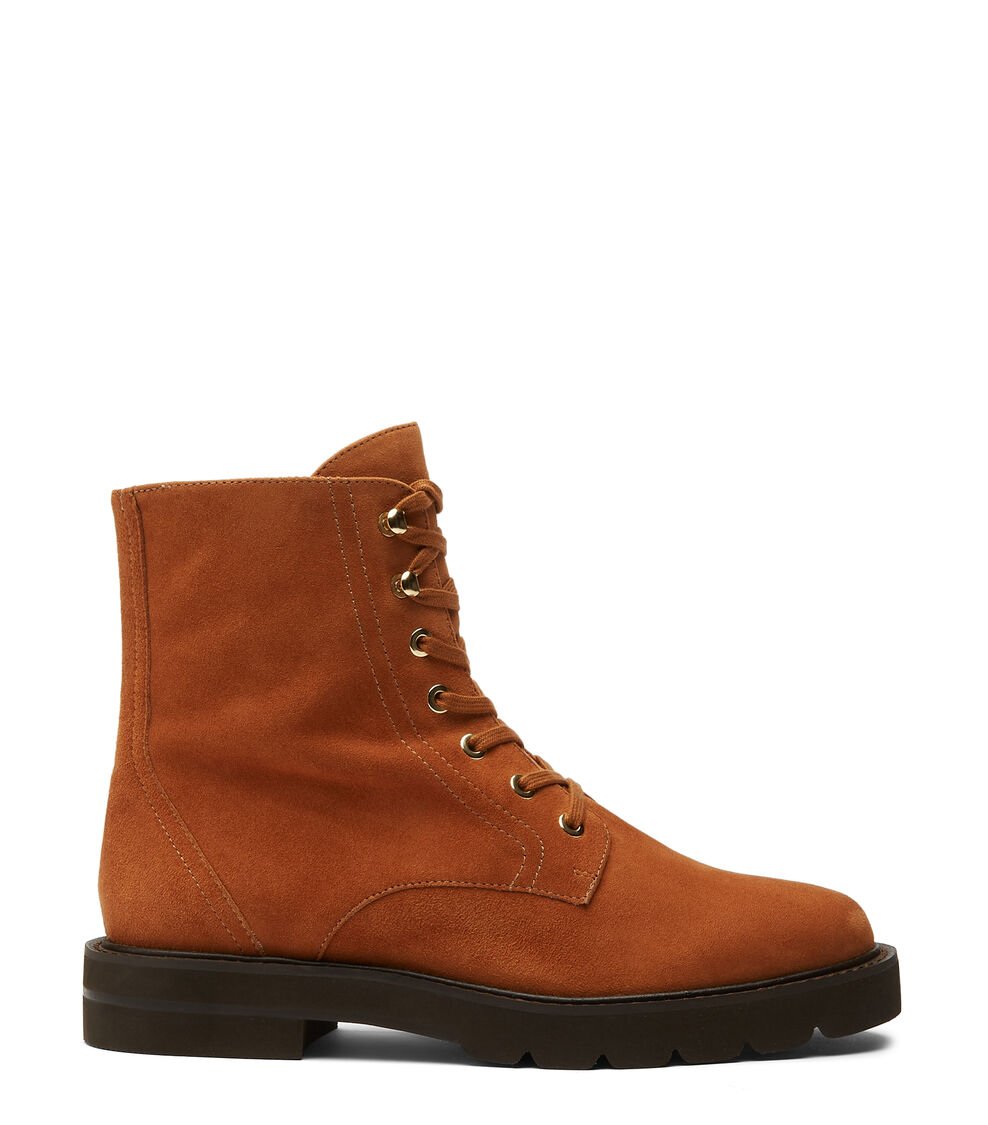 Stuart Weitzman MILA LIFT BOOTIE en NOUGAT de Mujer | Stuart Weitzman®