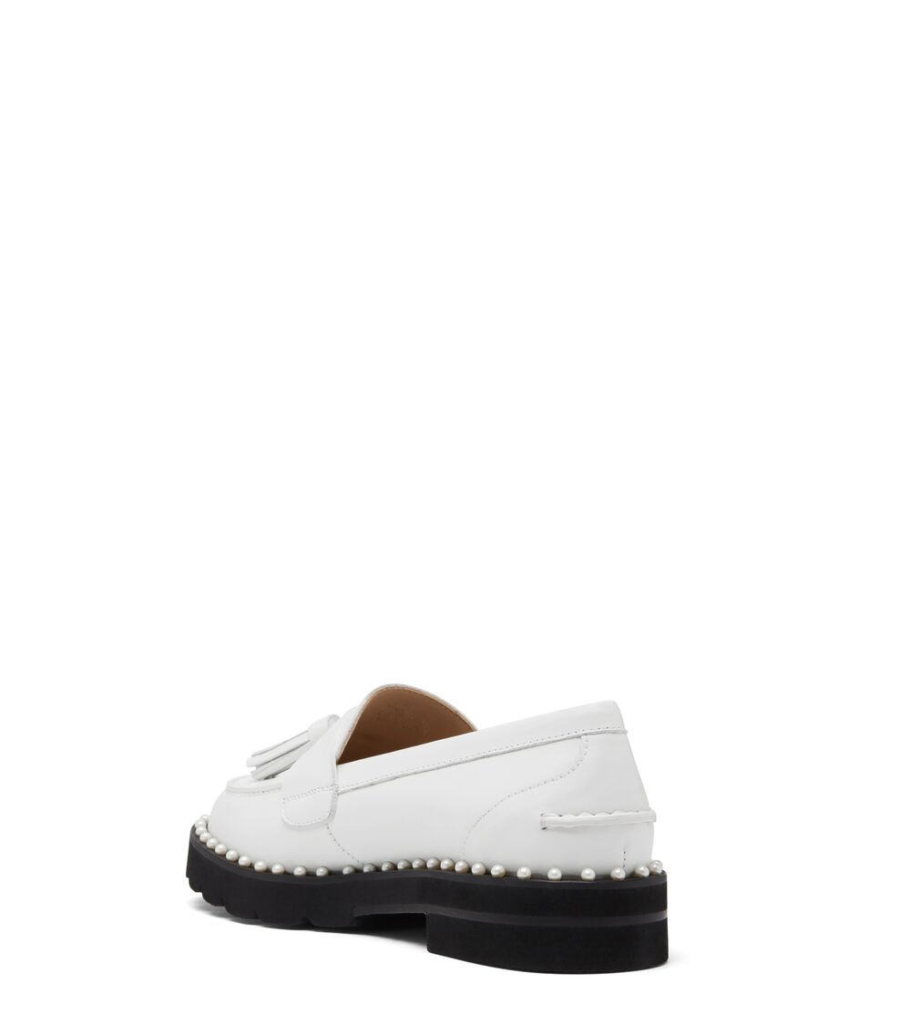 Stuart Weitzman MILA LIFT PEARL LOAFER En BLANCO De Mujer | Stuart Weitzman®