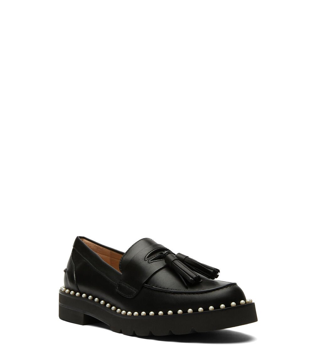 Stuart Weitzman MILA LIFT PEARL LOAFER En NEGRO De Mujer | Stuart Weitzman®