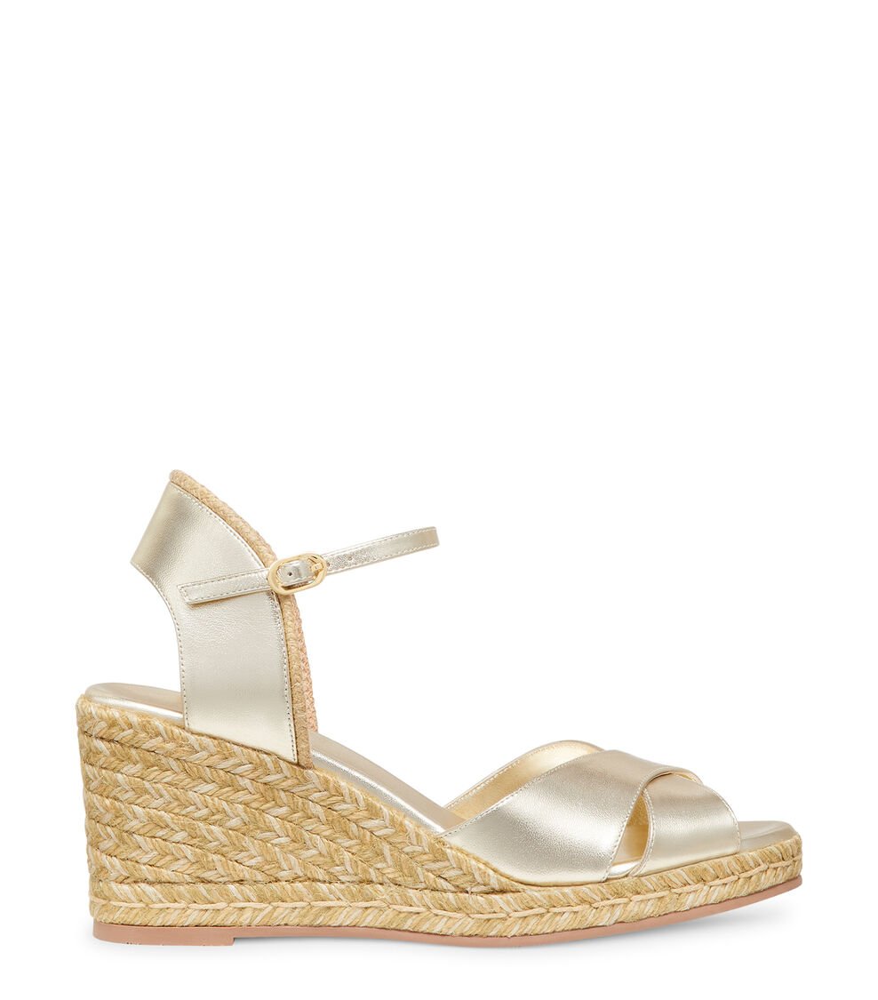 Stuart Weitzman MIRELA II ESPADRILLE WEDGE en OROCLARO de Mujer | Stuart Weitzman®