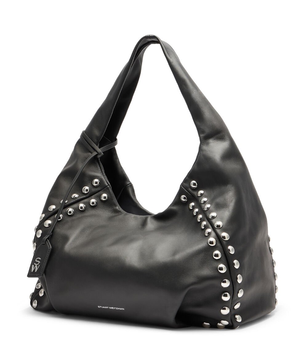 Stuart Weitzman MODA STUD HOBO BAG En BLACK De Mujer | Stuart Weitzman®