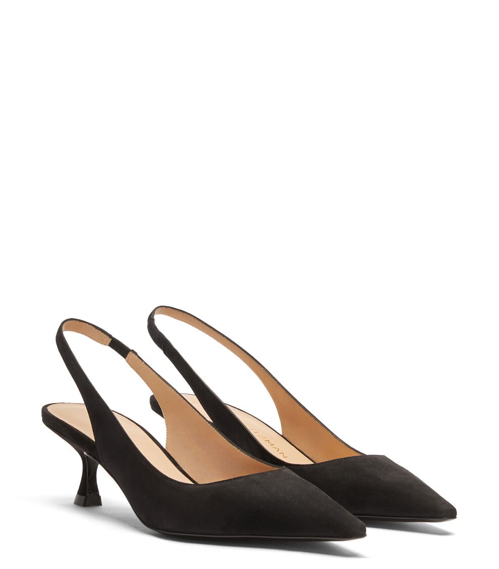Stuart Weitzman NAOMI 50 SLINGBACK En NEGRO De Mujer | Stuart Weitzman®