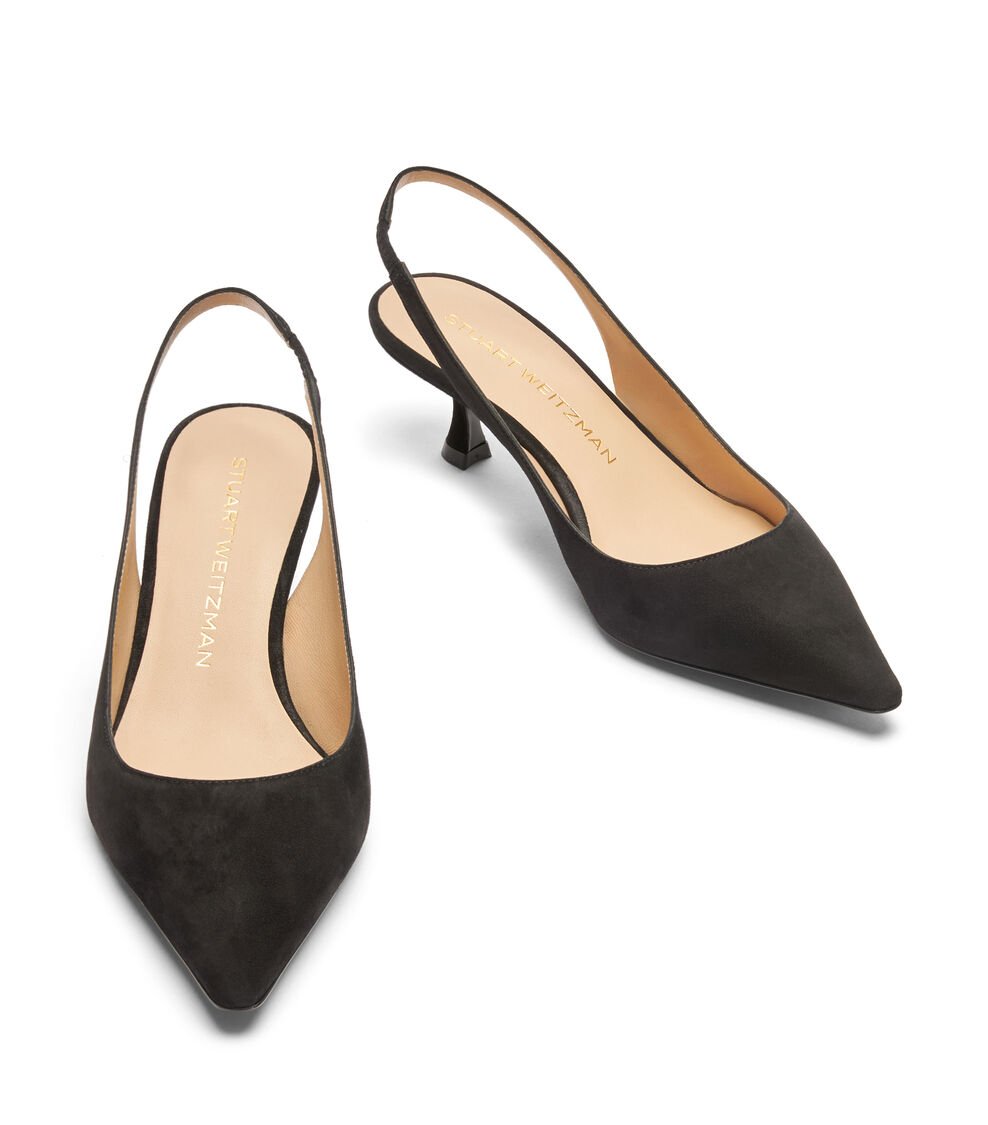 Stuart Weitzman NAOMI 50 SLINGBACK En NEGRO De Mujer | Stuart Weitzman®