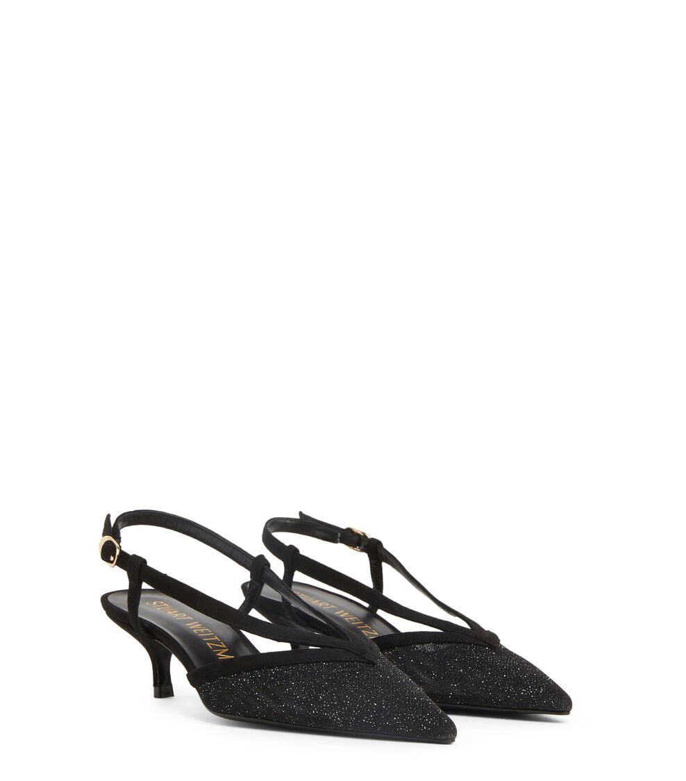 Stuart Weitzman NOCHE 50 SLINGBACK En NEGRO De Mujer | Stuart Weitzman®