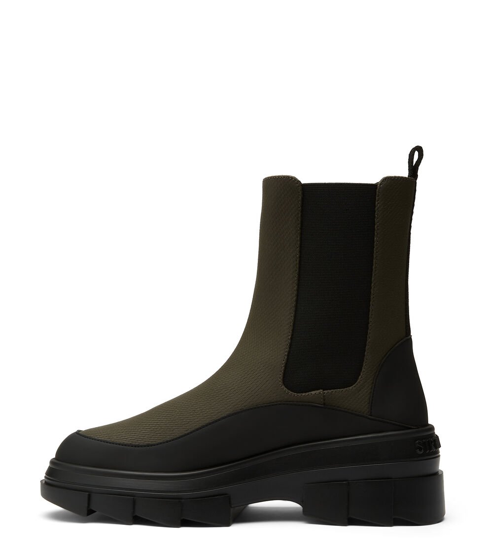 Stuart Weitzman NOHO CHELSEA BOOTIE En MILITAR De Mujer | Stuart Weitzman®