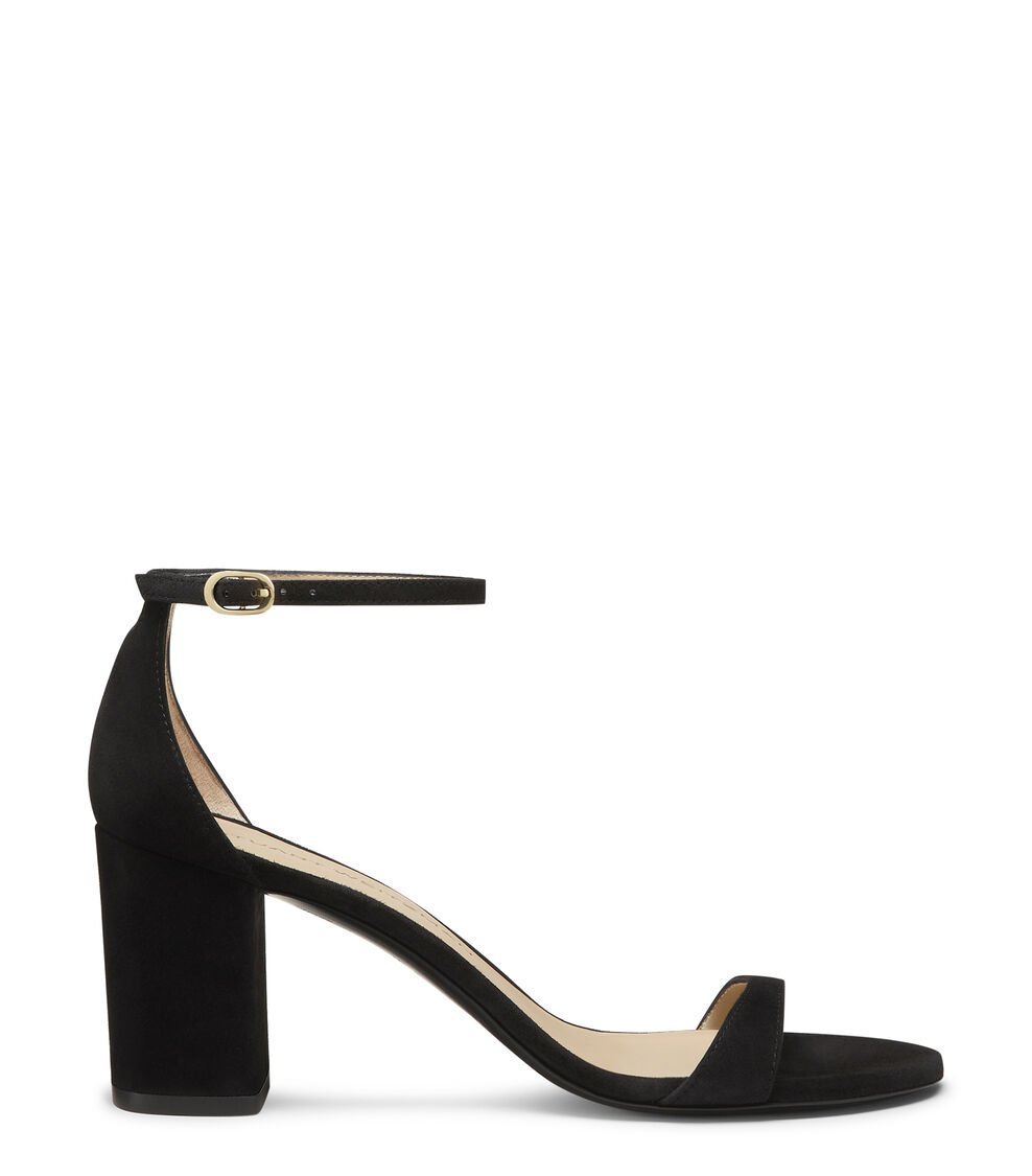 Stuart Weitzman NUDIST BLOCK 75 en BLACK de Mujer | Stuart Weitzman®