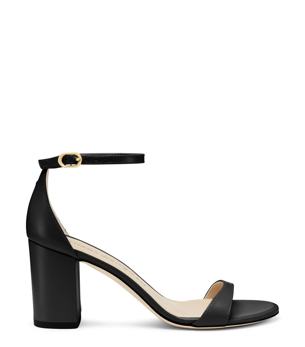 Stuart Weitzman NUDIST BLOCK 75 en BLACK de Mujer | Stuart Weitzman®