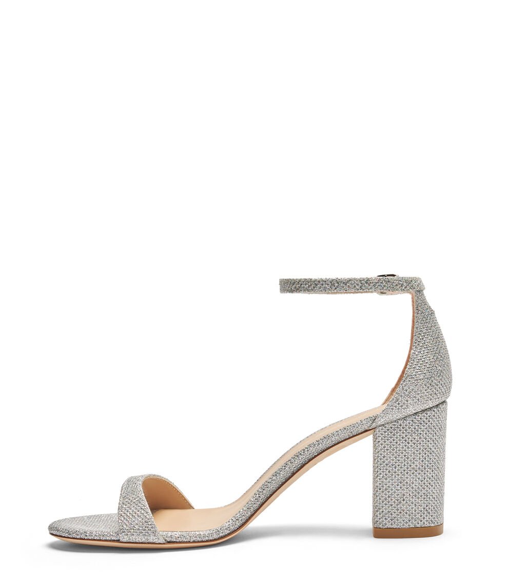 Stuart Weitzman NUDIST II 75 BLOCK SANDAL En CRISTAL De Mujer | Stuart Weitzman®