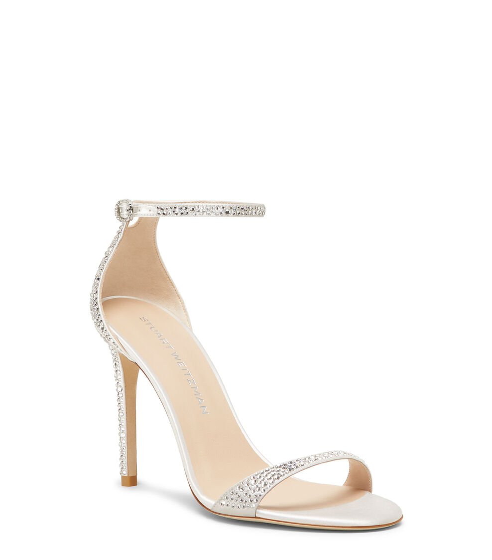 Stuart Weitzman NUDIST SHINE 100 SANDAL En CLARO/CREMA De Mujer | Stuart Weitzman®