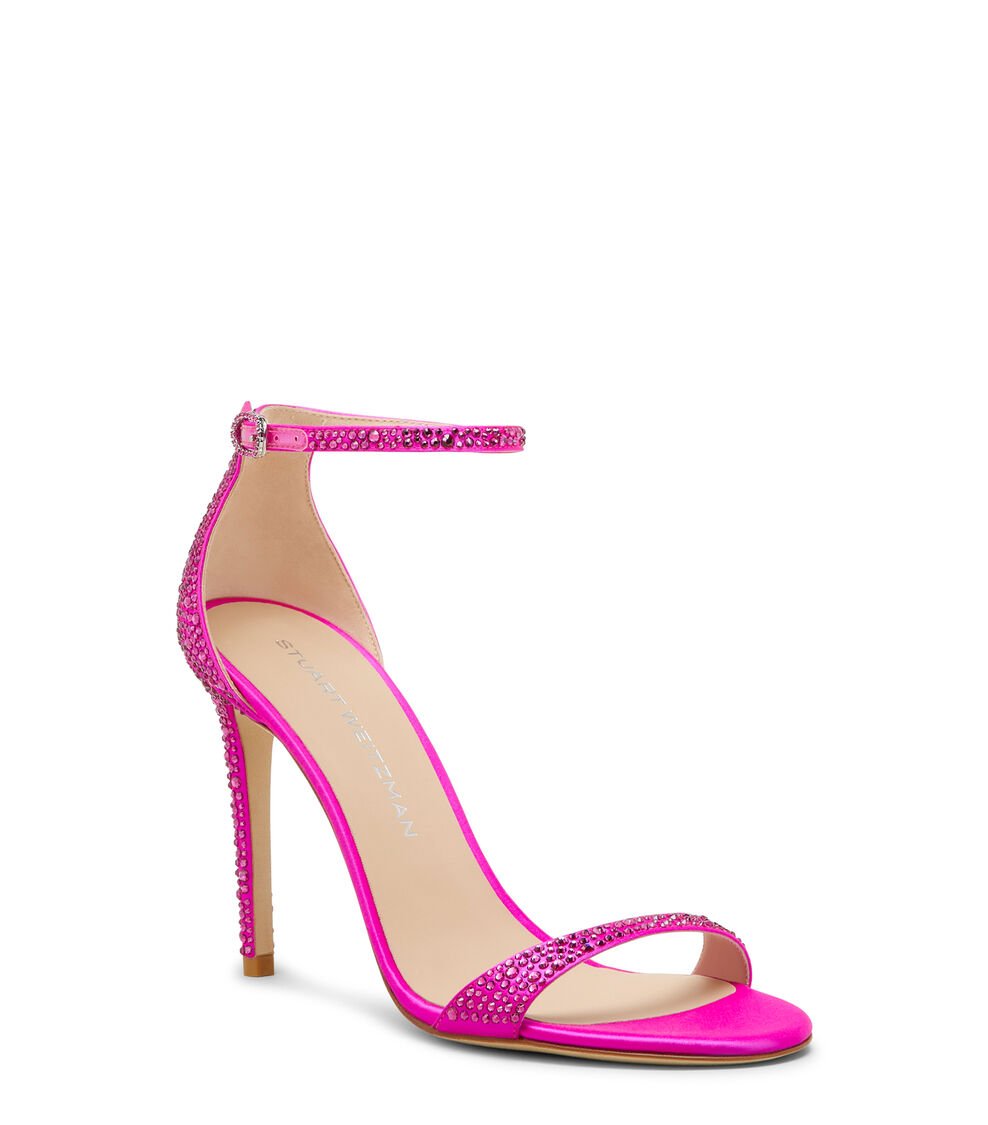 Stuart Weitzman NUDIST SHINE 100 SANDAL En FUCSIA De Mujer | Stuart Weitzman®