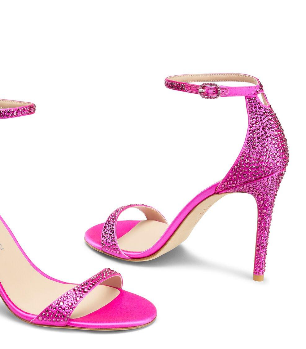Stuart Weitzman NUDIST SHINE 100 SANDAL En FUCSIA De Mujer | Stuart Weitzman®