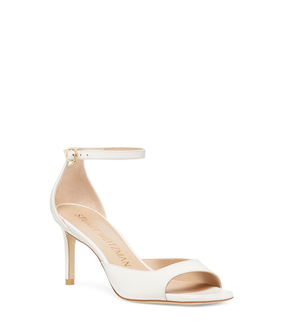 Stuart Weitzman NUDISTIA 75 SANDAL En CREMA De Mujer | Stuart Weitzman®