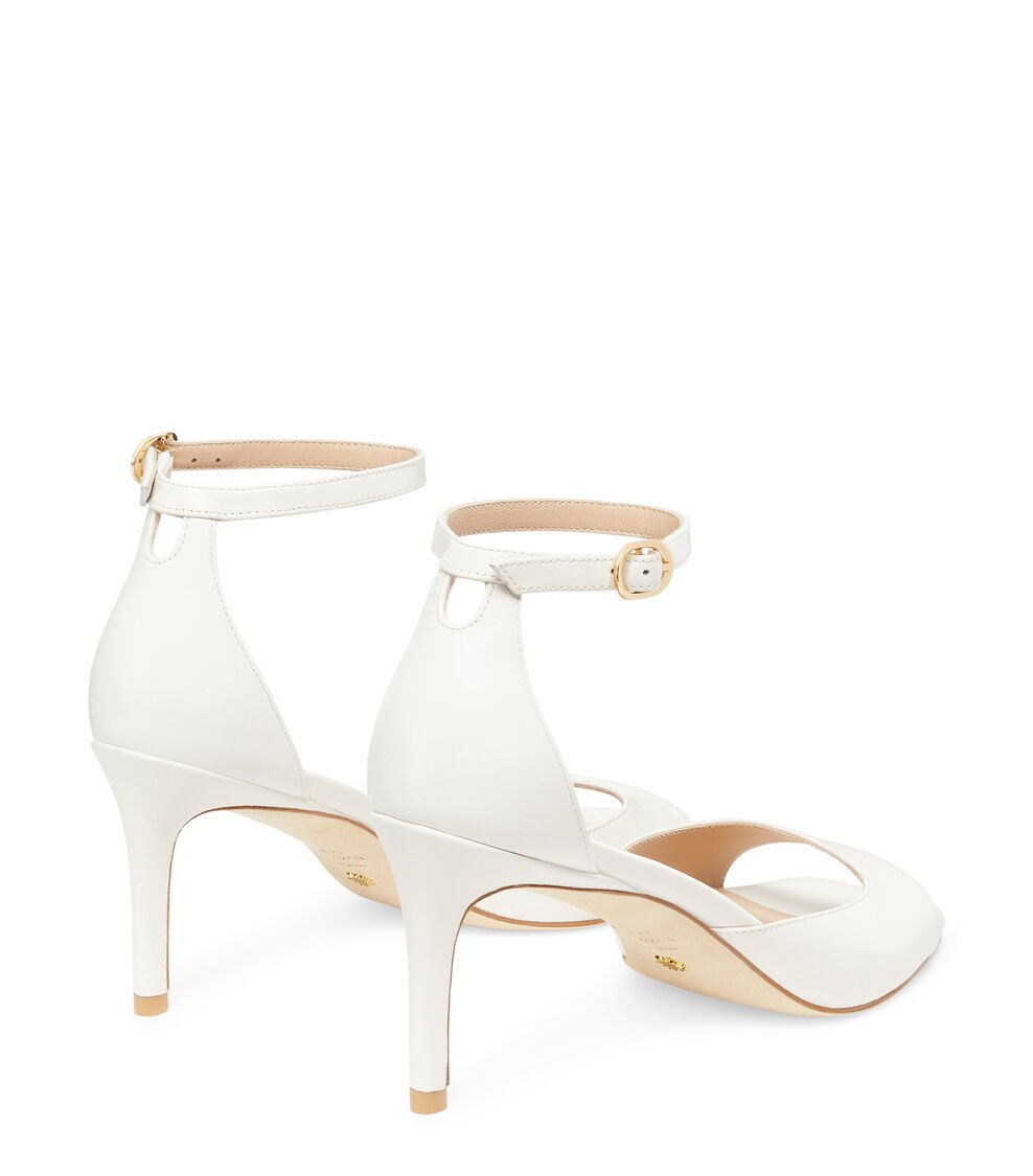 Stuart Weitzman NUDISTIA 75 SANDAL En CREMA De Mujer | Stuart Weitzman®