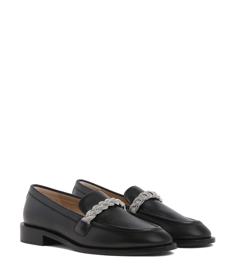 Stuart Weitzman PALMER HIGHSHINE LOAFER En NEGRO De Mujer | Stuart Weitzman®