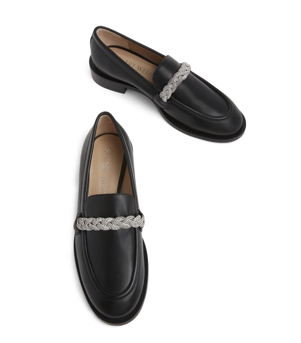 Stuart Weitzman PALMER HIGHSHINE LOAFER En NEGRO De Mujer | Stuart Weitzman®