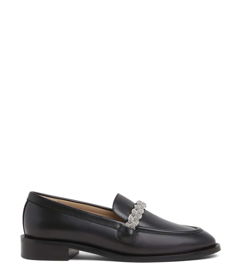 Stuart Weitzman PALMER HIGHSHINE LOAFER en NEGRO de Mujer | Stuart Weitzman®