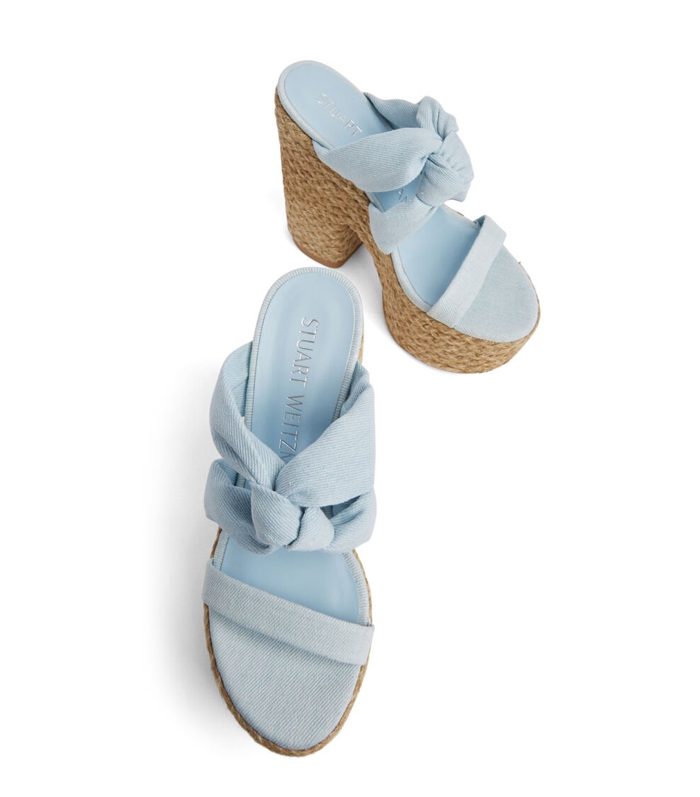 Stuart Weitzman PLAYA SOHIGH 145 KNOT PLATFORM SLIDE En LIGHT De Mujer | Stuart Weitzman®