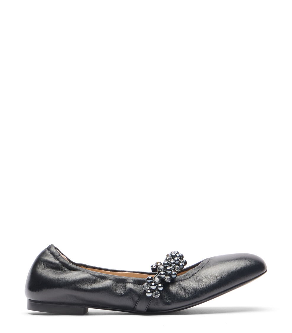Stuart Weitzman POPPY BALLET FLAT en NEGRO/GRAFITO/NEGRO de Mujer | Stuart Weitzman®