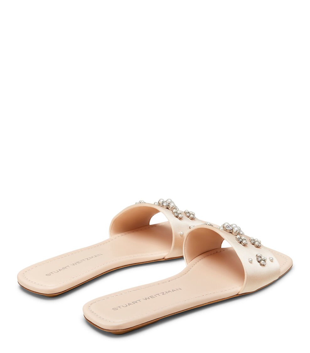 Stuart Weitzman POPPY FLAT SLIDE En BLUSH/CLARO/NATURAL De Mujer | Stuart Weitzman®
