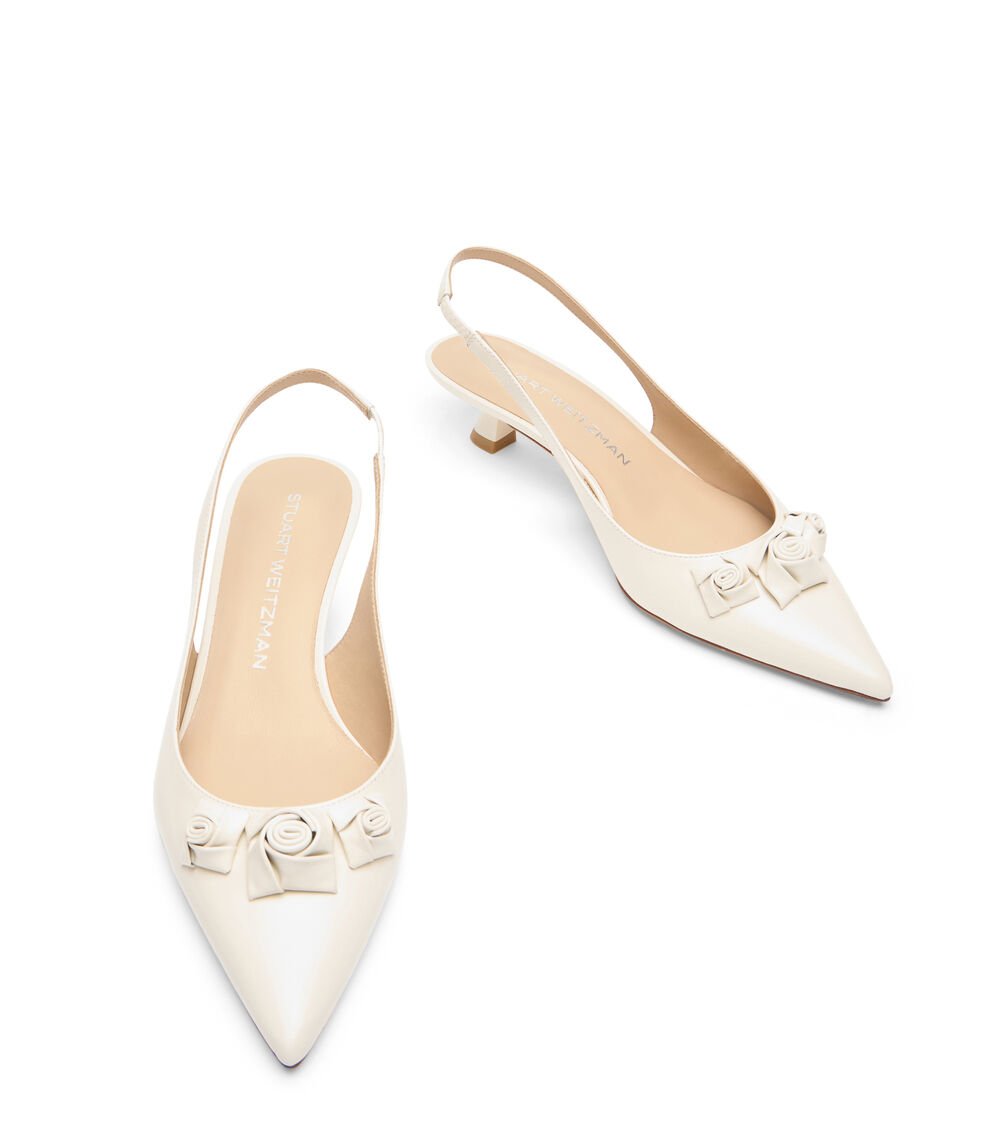 Stuart Weitzman ROSIE 35 SLINGBACK En CREMA De Mujer | Stuart Weitzman®