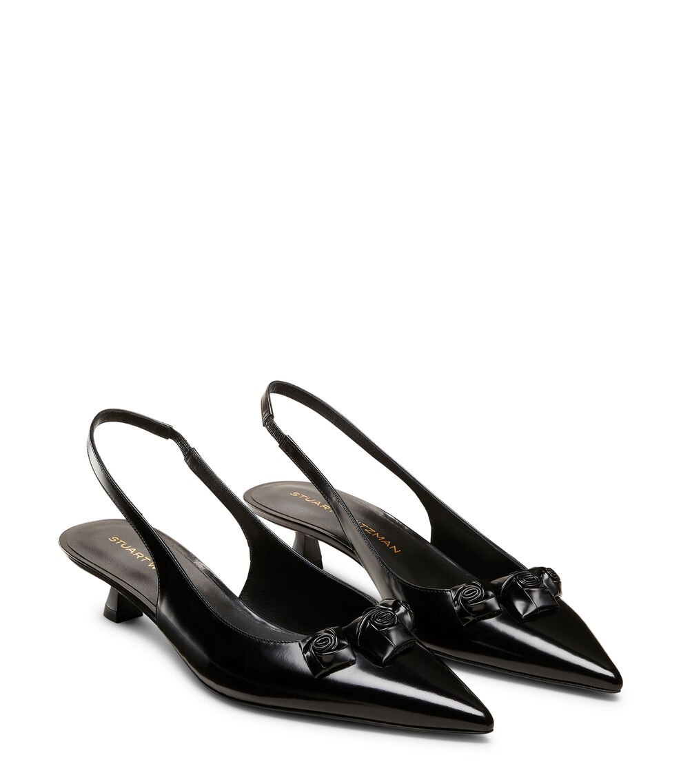 Stuart Weitzman ROSIE 35 SLINGBACK En NEGRO De Mujer | Stuart Weitzman®