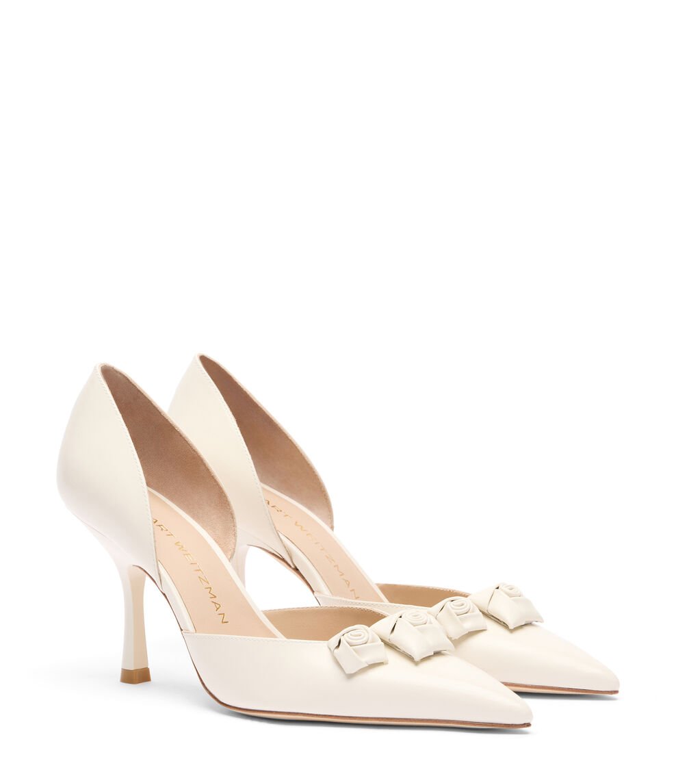Stuart Weitzman ROSIE 85 DORSAY PUMP En CREMA De Mujer | Stuart Weitzman®
