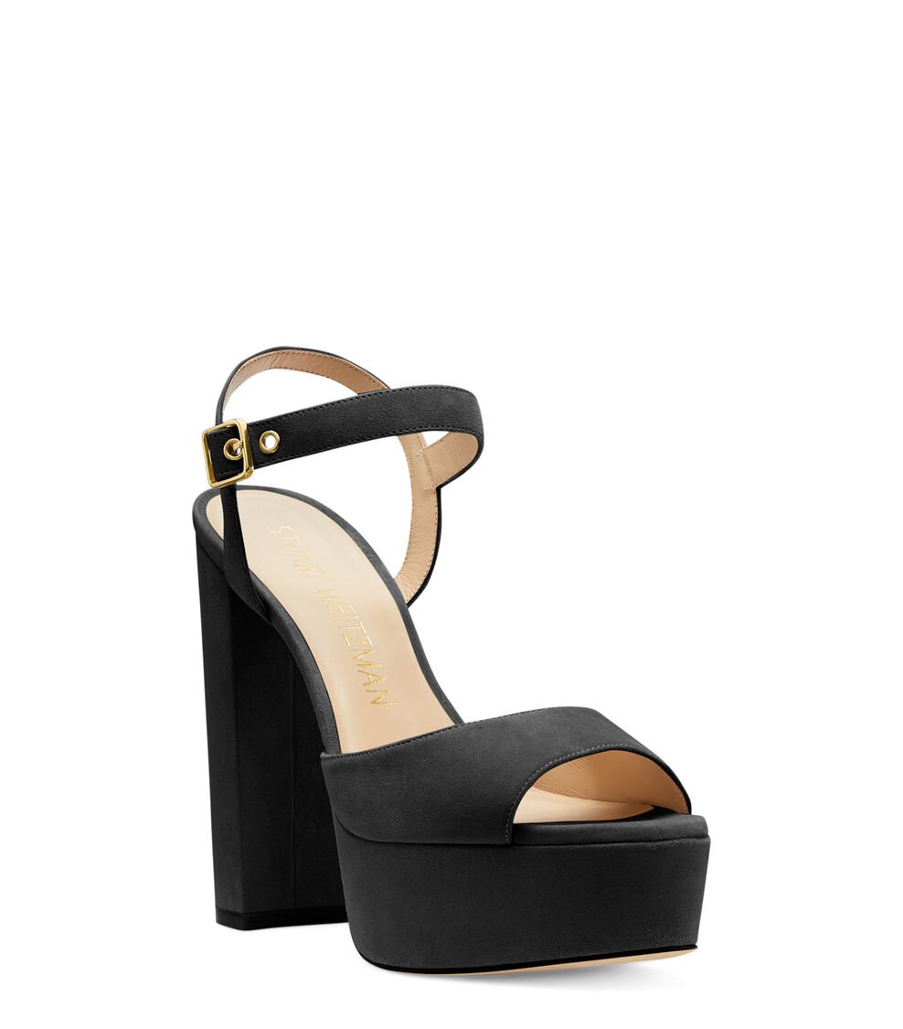 Stuart Weitzman RYDER 95 PLATFORM SANDAL En NEGRO De Mujer | Stuart Weitzman®