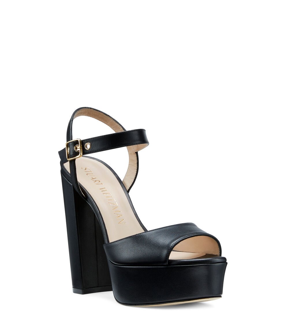 Stuart Weitzman RYDER 95 PLATFORM SANDAL En NEGRO De Mujer | Stuart Weitzman®