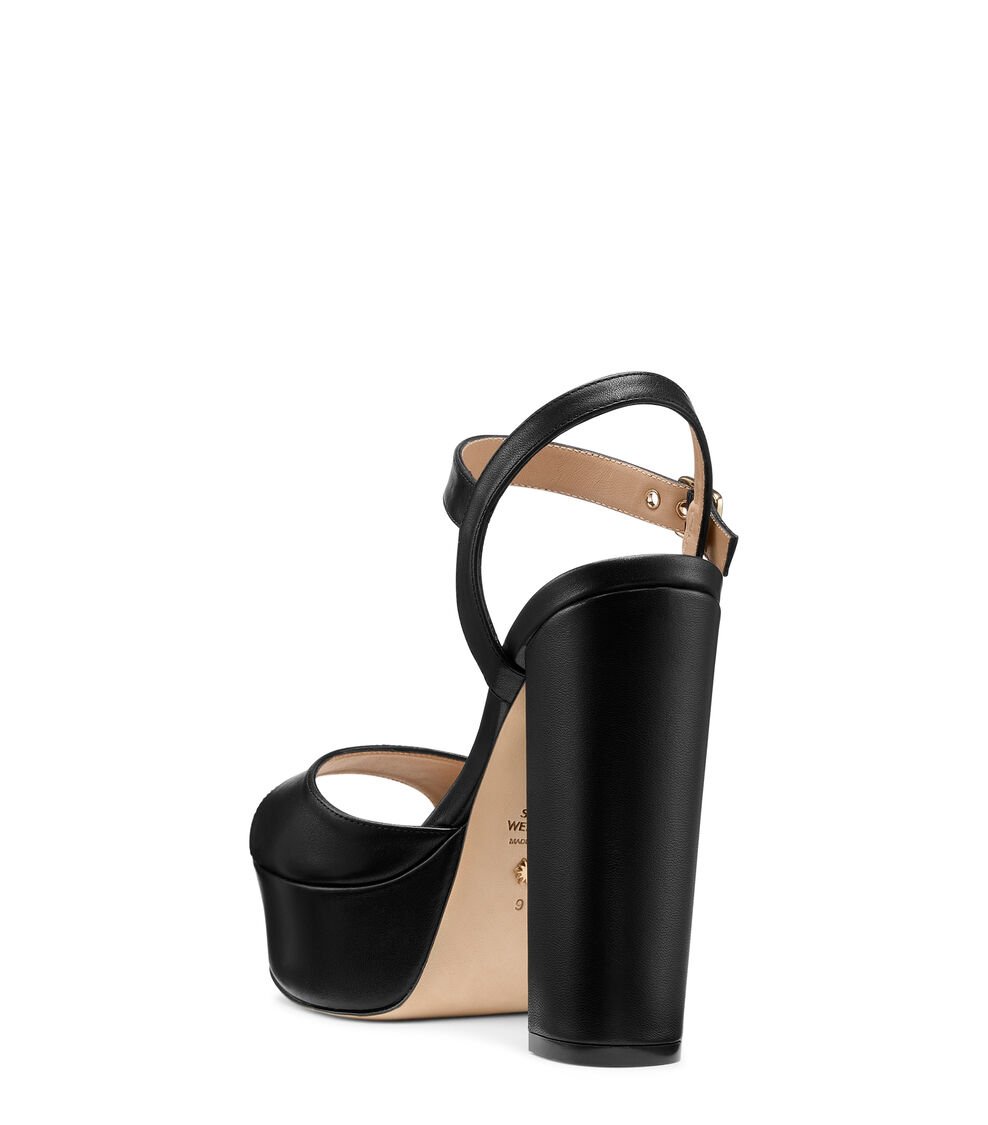 Stuart Weitzman RYDER 95 PLATFORM SANDAL En NEGRO De Mujer | Stuart Weitzman®