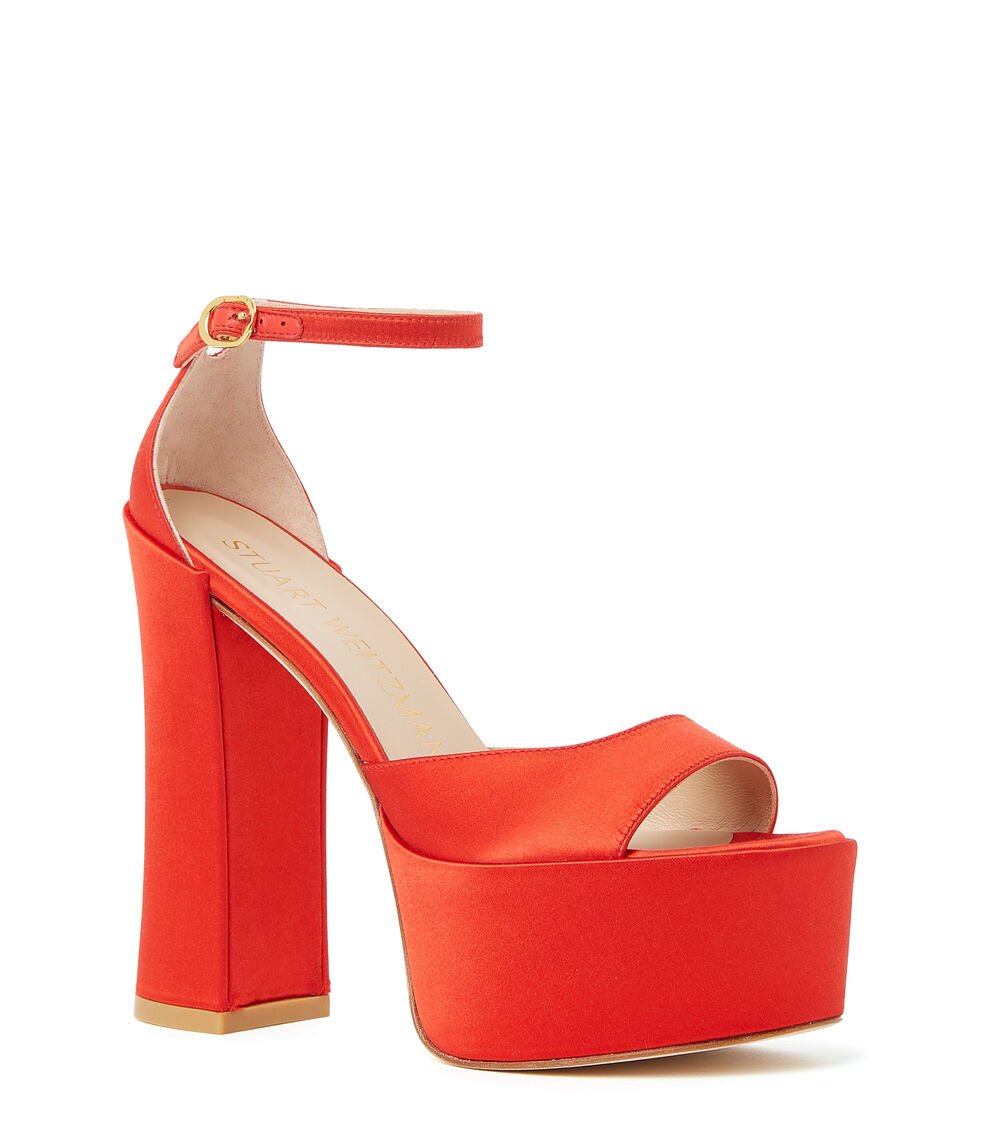 Stuart Weitzman SKYHIGH 145 PLATFORM SANDAL En ROJO CARMÍN De Mujer | Stuart Weitzman®