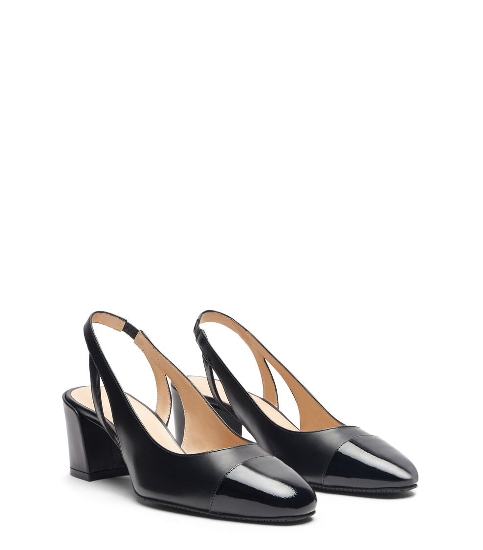 Stuart Weitzman SLEEK 50 SLINGBACK En NEGRO De Mujer | Stuart Weitzman®
