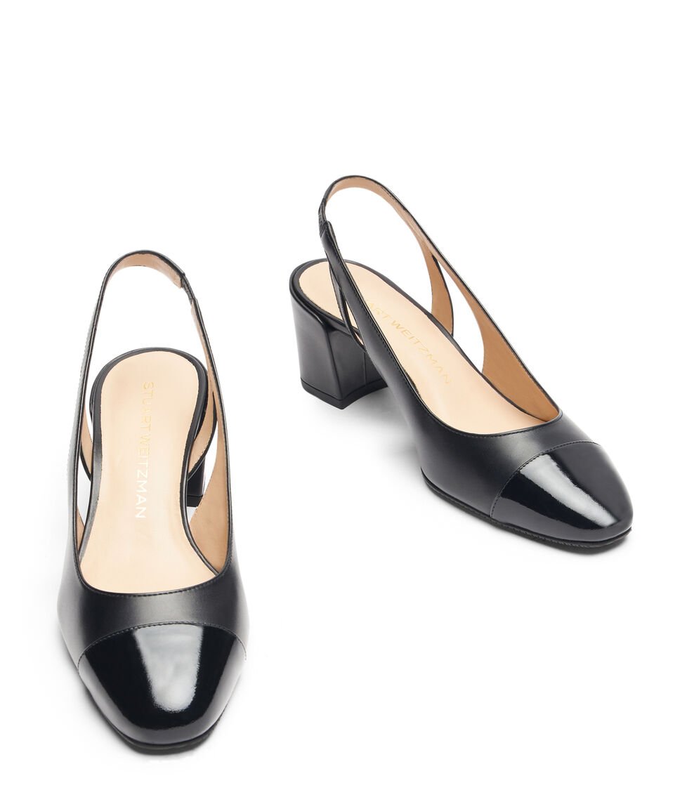 Stuart Weitzman SLEEK 50 SLINGBACK En NEGRO De Mujer | Stuart Weitzman®