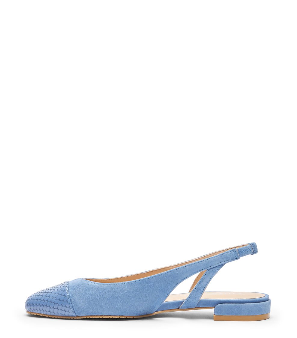 Stuart Weitzman SLEEK SLINGBACK En ACERO AZUL De Mujer | Stuart Weitzman®