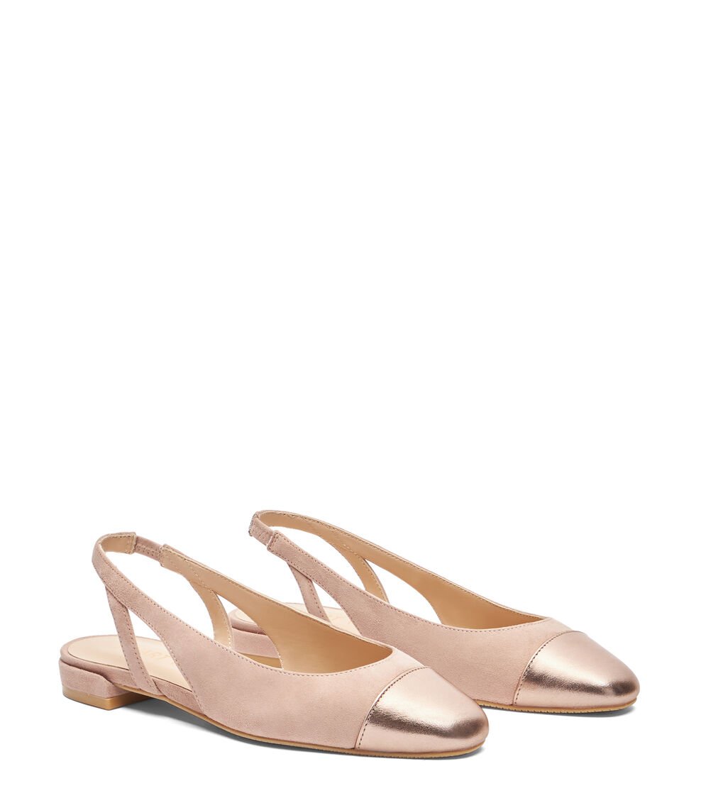 Stuart Weitzman SLEEK SLINGBACK En GAMUZA/BALLET De Mujer | Stuart Weitzman®