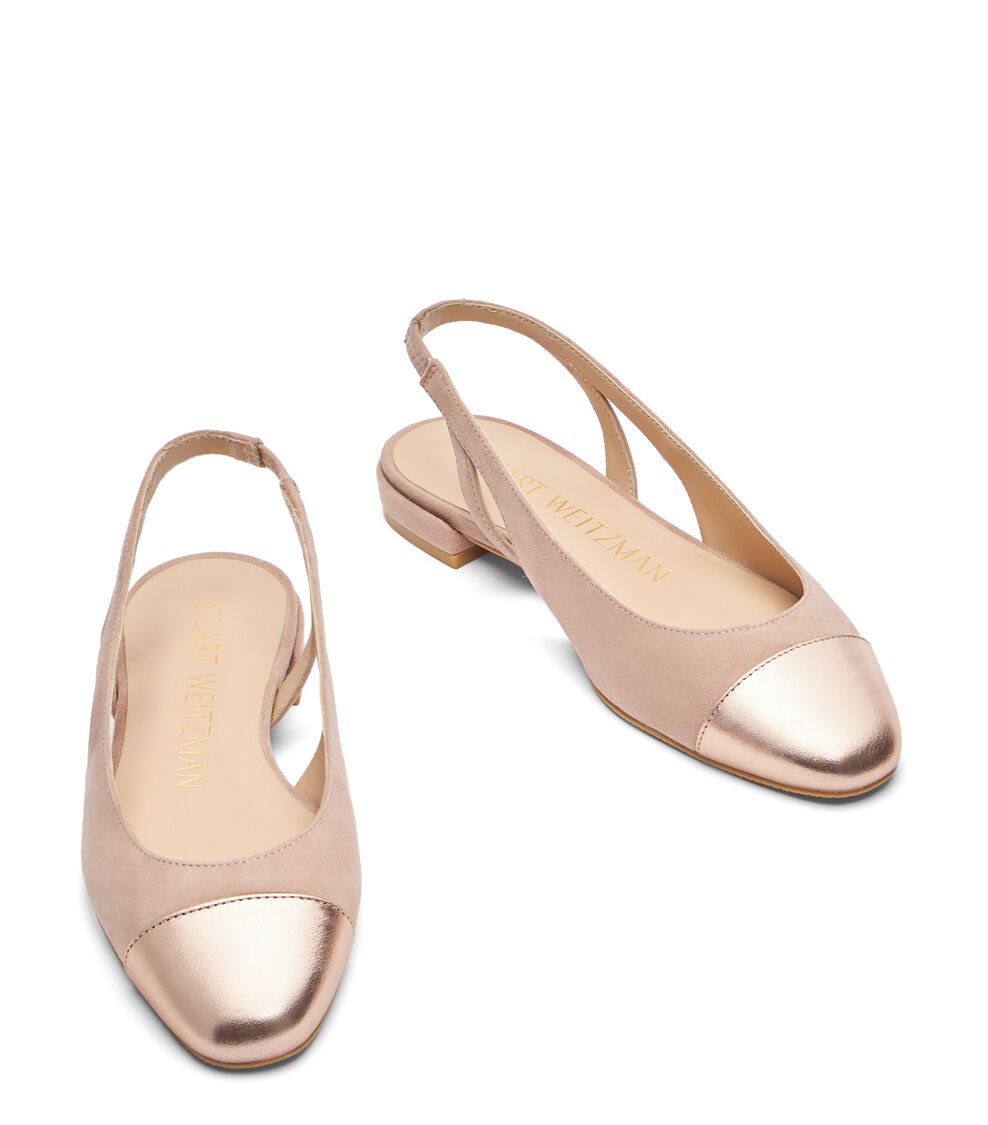 Stuart Weitzman SLEEK SLINGBACK En GAMUZA/BALLET De Mujer | Stuart Weitzman®