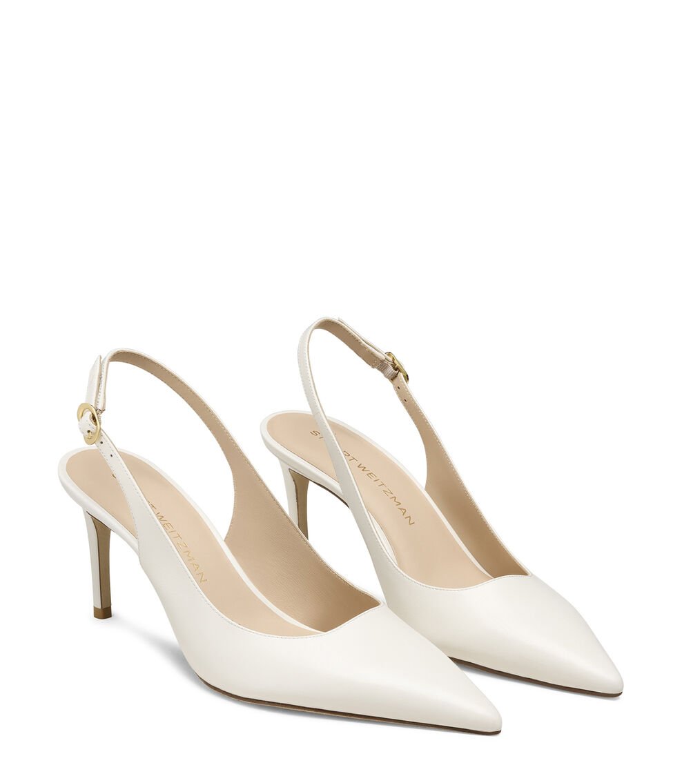 Stuart Weitzman STUART POWER SLINGBACK 75 En CREAM De Mujer | Stuart Weitzman®