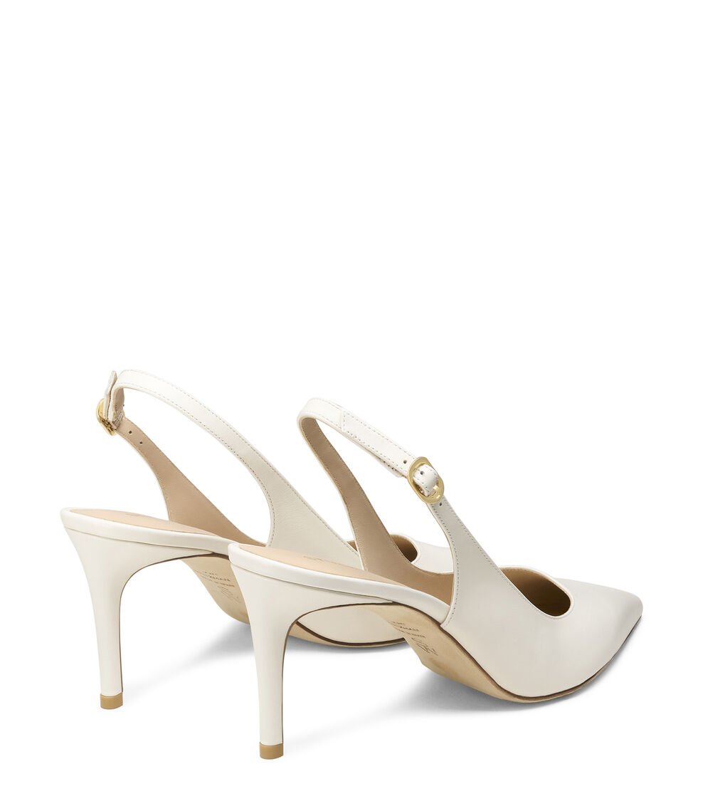 Stuart Weitzman STUART POWER SLINGBACK 75 En CREAM De Mujer | Stuart Weitzman®