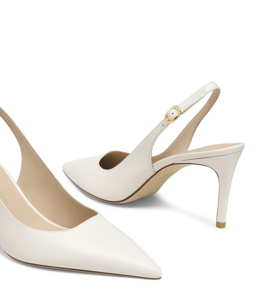 Stuart Weitzman STUART POWER SLINGBACK 75 En CREAM De Mujer | Stuart Weitzman®