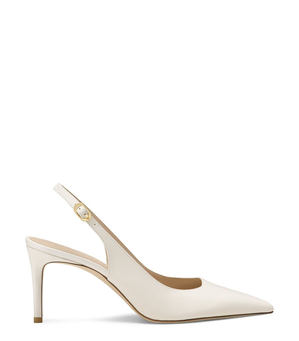 Stuart Weitzman STUART POWER SLINGBACK 75 en CREAM de Mujer | Stuart Weitzman®