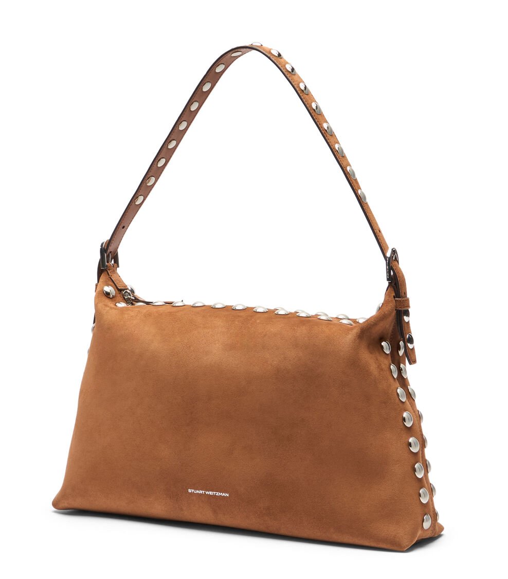 Stuart Weitzman STUART STUD SHOULDER BAG En FOX De Mujer | Stuart Weitzman®